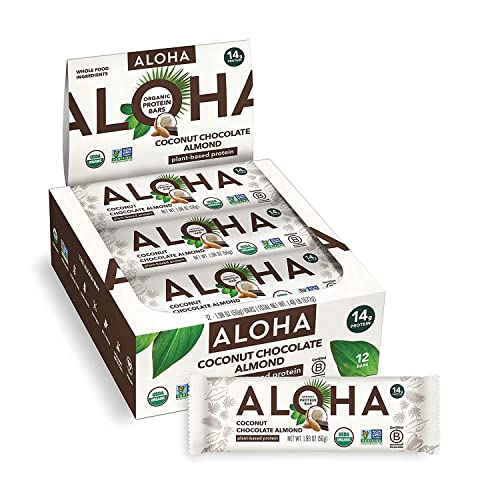 Aloha Organic Chocolate Coconut Almond Protein Bar 12pk, 1.98 OZ