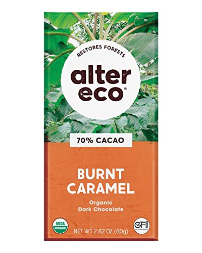 Alter Eco | Dark Chocolate Bars | Pure Dark Cocoa, Fair Trade, Organic, Non-GMO, Gluten Free (Burnt Caramel)