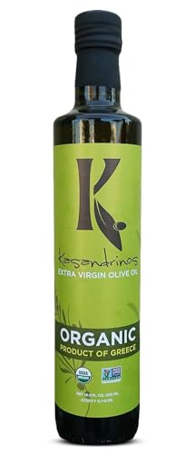 Kasandrinos Organic Olive Oil Extra Virgin, Polyphenol Rich Greek Olive Oil, 100% Organic First Cold Pressed, Mild + Del