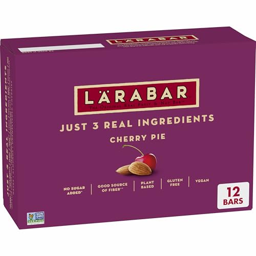 Larabar Cherry Pie Fruit and Nut Bars, Gluten Free and Vegan, 20.4 oz, 12 Ct
