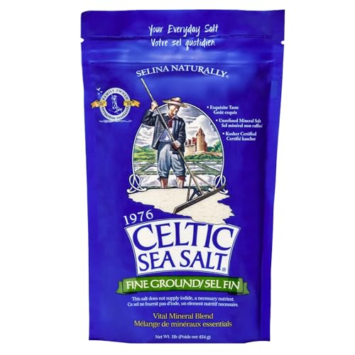 Celtic Sea Salt Fine Ground – Unrefined Mineral Salt, Sustainably Harvested, GMP Certified, Lab Tested – Baking, Cooking