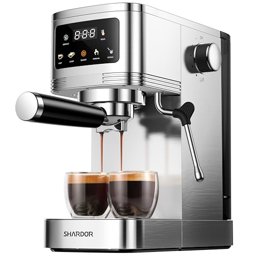 SHARDOR Espresso Machine 20 Bar, Professional Espresso Machine with Milk Frother and Touchscreen, Expresso Coffee Machin
