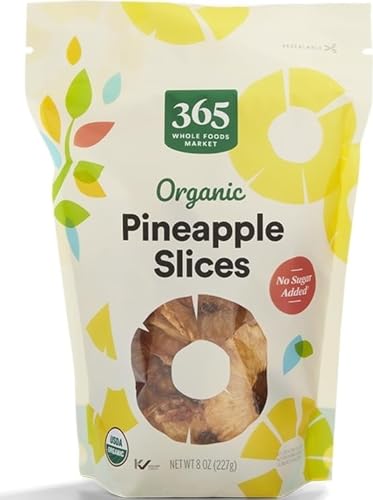 365 by Whole Foods Market, Organic Unsweetened Dried Pineapple, 8 Ounce