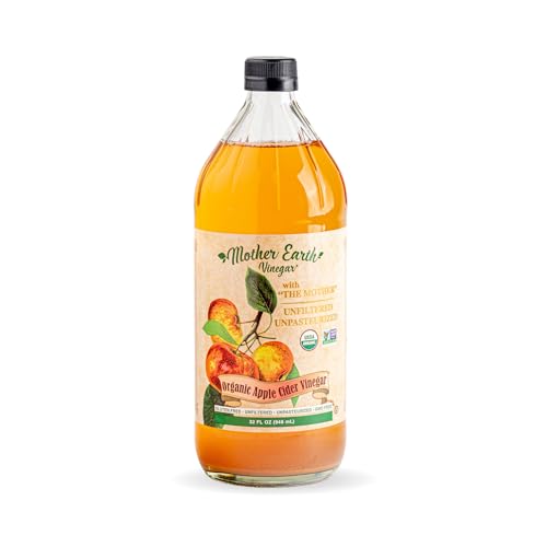 Mother Earth, Organic Apple Cider Vinegar with The Mother, Fresh Pressed Organic Apples, OACV, ACV, Raw, Unpasteurized, 