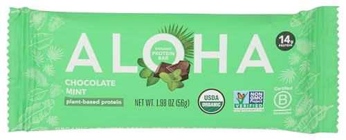 ALOHA Organic Plant Based Protein Bars, Vegan, Low Sugar & Carb, Paleo, Non-GMO, Gluten/Stevia/Soy Free, No Sugar Alcoho