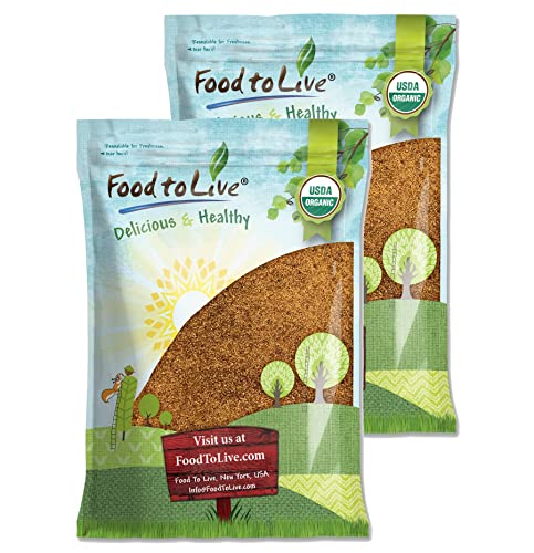 Food to Live Organic Brown Coconut Sugar, 20 Pounds – Non-GMO, Pure Palm Sugar, Kosher, Vegan, Fair Trade, Unrefined, Gr