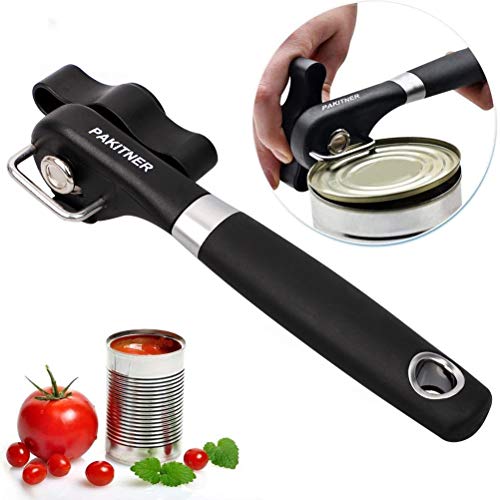 PAKITNER- Safe Cut Can Opener, Smooth Edge Can Opener - Handheld Easy Turn Knob, Manual Can Opener, Ergonomic Smooth Edg