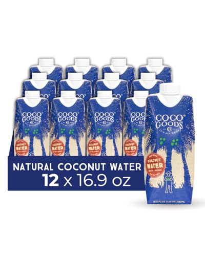 CocoGoodsCo Vietnam Single-Origin 100% Natural Coconut Water, Non-GMO, Never from Concentrate (16.9 fl. oz, 12 pack)