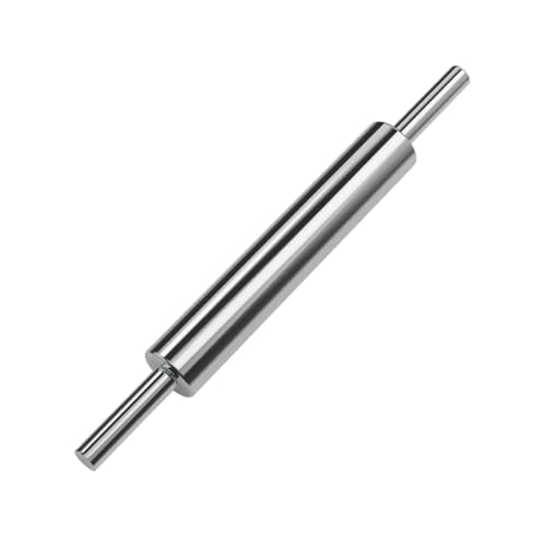 Rolling Pin (17 Inches) –304 Stainless Steel Roll Pins for Baking Pizza Dough Pie Cookie-Dough Roller& Smooth Constructi