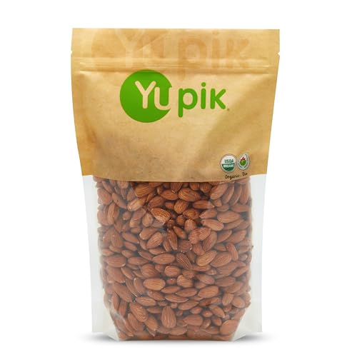 Yupik Organic California Almonds, 2.2 lb (35.2 oz), Non-Gmo, Vegan, Gluten-Free, Good Source Of Protein, Fiber, Iron & C
