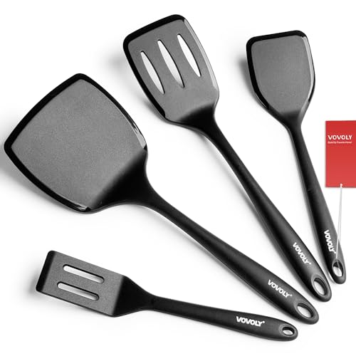 Silicone Spatula Set, 600°F Heat Resistant Silicone Spatula Turner Flipper for Cooking, Non Stick and Non Scratch Kitche
