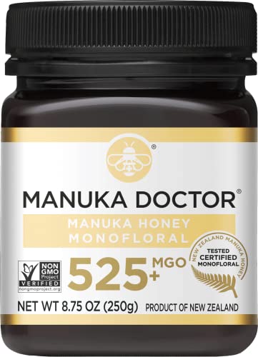 Manuka Doctor - Raw Manuka Honey MGO 525+ Monofloral, 100% Pure New Zealand Honey. Certified. Guaranteed. Raw. Non-GMO (