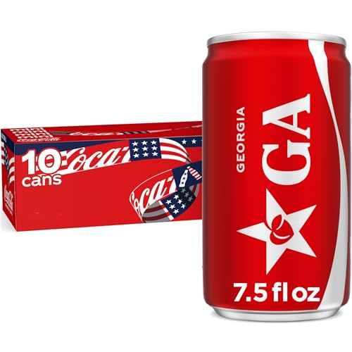 Coca-Cola Soda Soft Drink Fridge Pack Mini Cans, 7.5 fl oz, 10 Pack