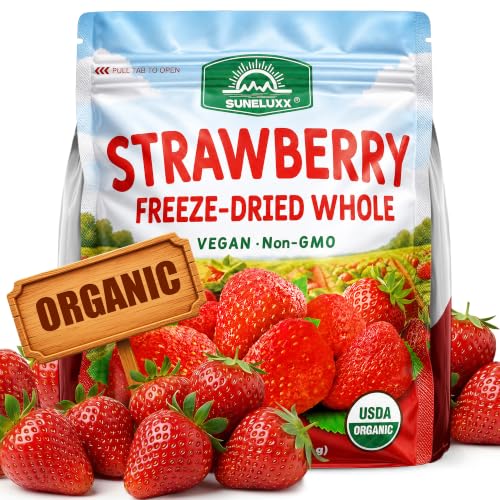 Organic Freeze Dried Strawberries Whole, Dehydrated Strawberry Fruit