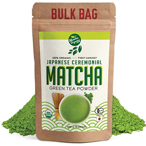 Premium Japanese Ceremonial Matcha Green Tea Powder - 1st Harvest HIGHEST Grade - USDA & JAS Organic - From Japan - Perf