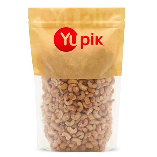 Yupik Roasted Salted Whole Cashews, 2.2 lb (35.2 oz), Gluten-Free, Kosher, Vegan, Seasoned Nuts, Lightly Coated with Sal