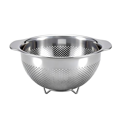 QBGSFSYG Stainless Steel Colander for Kitchen with Handle for Pasta (5QT)