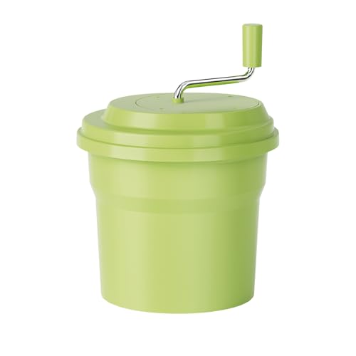 GATBO Commercial Salad Spinner, 2.5 Gallon (10QT) Heavy Duty Vegetable Dryer with Ergonomic Aluminum Handle, Sealed Gear