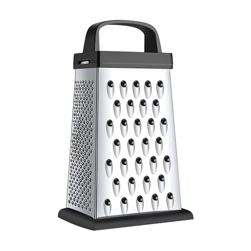 Kaishun Mini Cheese Grater,4-Sided Box Grater for Cheese, Vegetable & Fruit