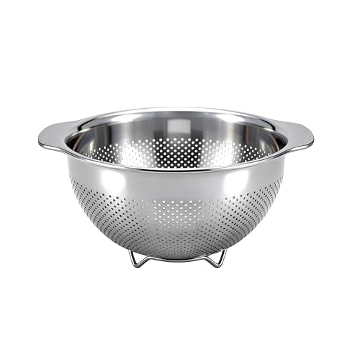 QBGSFSYG Stainless Steel Colander for Kitchen with Handle for Pasta (4QT)