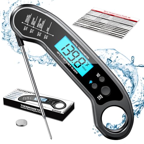 Meat Thermometer Digital, Instant Read Meat ThermometerI for Grill and Cooking, Waterproof Food Thermometer for Kitchen 