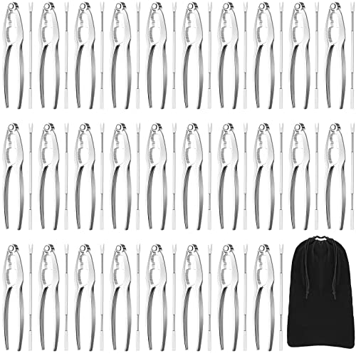 Zhehao Lobster Crackers and Picks Set Seafood Party Dinner Supplies Stainless Steel Crab Leg Tool with Seafood Fork and 