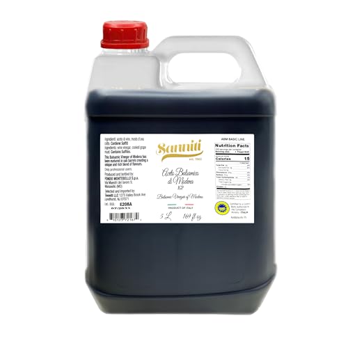 Sanniti Italian Aged Balsamic Vinegar of Modena | IGP Certified | Aceto Balsamico, 5 Liter