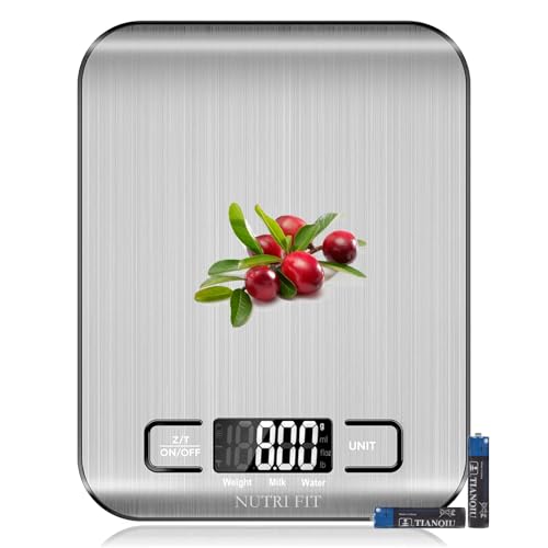 Food Scale, Kitchen Scales Digital Weight Food Grams and Ounces for Weight Loss Baking Cooking of NUTRI FIT, Max 11lb 1g
