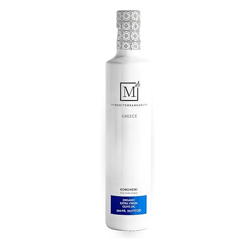 The Mediterranean Dish Koroneiki Organic Greek Gourmet Extra Virgin Olive Oil - Cold Pressed - Single Origin Greek EVOO 