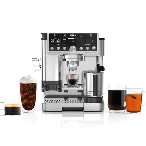 Ninja Luxe Café Pro Series, Espresso Machine, Drip Coffee, Cold Brew, Hot Water, Integrated Tamper, Built-in Grinder, Ha