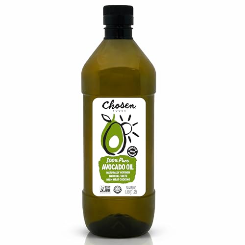 Chosen Foods Avocado Oil, 1.25 Liter - All Purpose Cooking Oil made from 100% pure avocados - Non-GMO, Gluten-Free, Keto