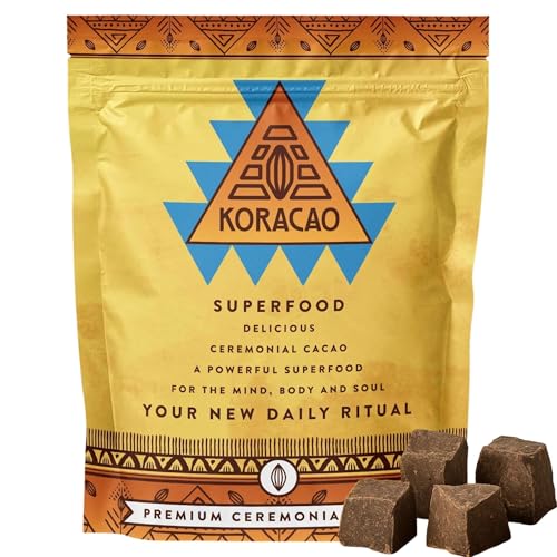 KORACAO Ceremonial Grade Cacao Chunks, 1 lb, Superfood