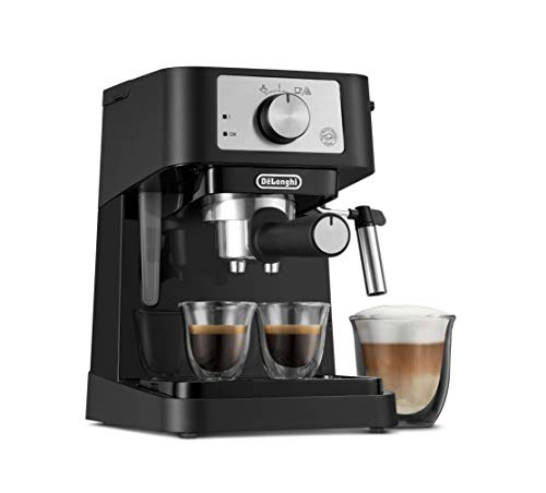 De'Longhi Stilosa Manual Espresso Machine, Compact Coffee Maker, 15 Bar Pump Pressure, Manual Milk Frother Steam Wand fo
