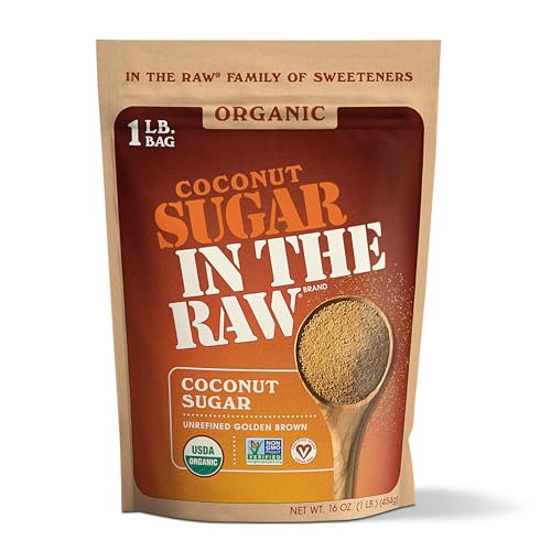 Sugar In The Raw Organic Coconut Sugar, 16 oz. Bag, USDA Organic Certified Coconut Sugar, Non-GMO Project Verified, Unre