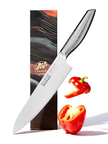 IGNITED CUTLERY 8 Inch Japanese Kitchen Knife – Professional Gyuto Chef Knife Made of 1.4116 German Steel, All-Steel Ant