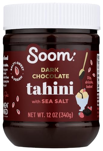 Soom Foods, Tahini Dark Chocolate Sea Salt, 12 Ounce