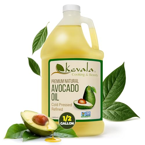 Kevala Avocado Oil – Cold Pressed | Non‑GMO Project Verified & Kosher | Multipurpose for High Smoke Point Cooking, Roast