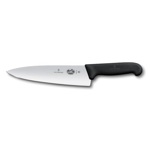 Victorinox Fibrox Pro Chef’s Knife, 8 Inch - Swiss Army Kitchen Knife, High Carbon Stainless Steel Blade, Non-Slip Fibro