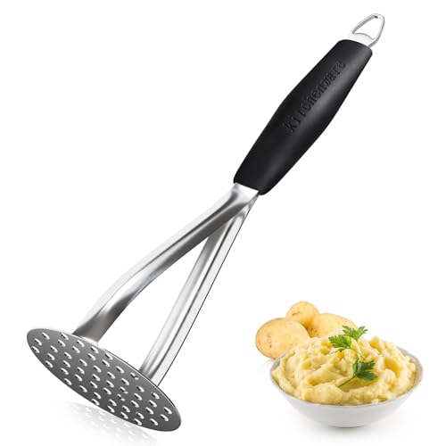 Joyoldelf Heavy Duty Stainless Steel Potato Masher, Professional Integrated Masher Kitchen Tool & Food Masher/Potato Sma