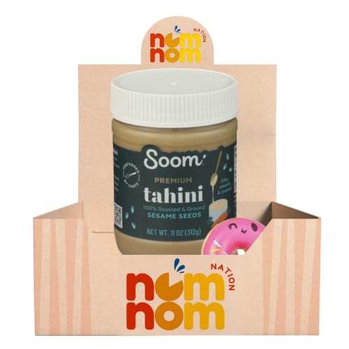 Soom Foods Premium Tahini 11 Ounce (Pack of 1) - Creamy Sesame Seed Paste with Random Item - 2 Total Items