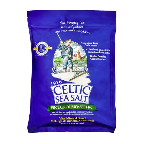 Celtic Sea Salt Fine Ground – Natural Mineral Salt, Sustainably Harvested, GMP Certified, Lab Tested – Baking, Cooking, 
