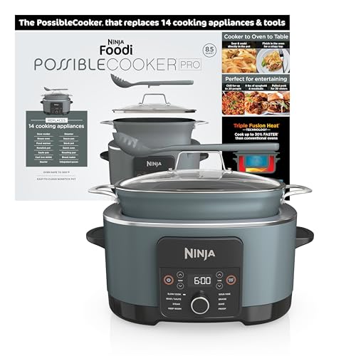 Ninja® 14-in-1 PossibleCooker™ PRO | 8.5qt, Sous Vide, Proof, Bake, & Steam Multicooker | Slow Cooker, Dutch Oven | Glas