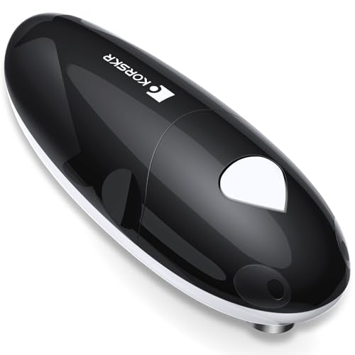 Electric Can Opener, Automatic Can Opener, Suitable for Any Size Cans-Black