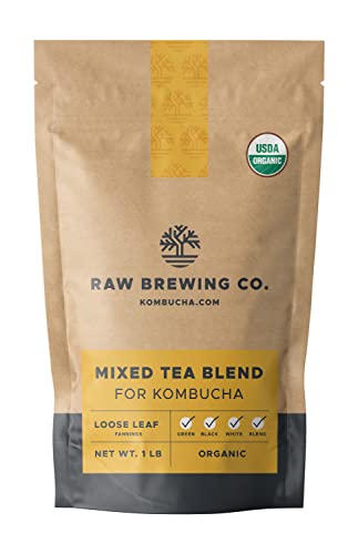 Kombucha.com Certified Organic Loose Leaf Tea - Kombucha Brewing Blends (Mixed Tea Blend, 8 Ounce). Makes up to 25 gallo