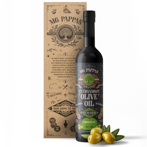 Extra Virgin Olive Oil, High Polyphenol EVOO - Cold Pressed & Unfiltered