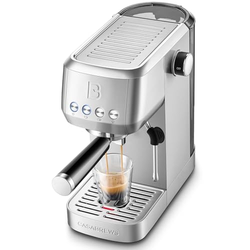 CASABREWS 3700 Essential Espresso Machine 20 Bar, Stainless Steel Cappuccino & Latte Coffee Maker with Steam Frother for