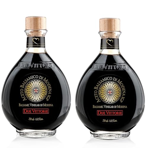 Due Vittorie Oro Gold, Barrel Aged Balsamic Vinegar of Modena IGP with Built in Pourer, All-Natural, Extra Dense Premium
