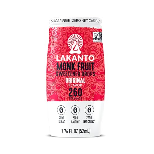 Lakanto Liquid Monk Fruit Extract Drops, Original, 1.76 Fl Oz