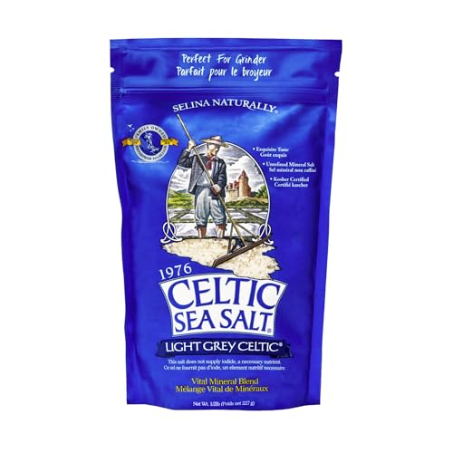 Celtic Sea Salt Light Grey Coarse – Unrefined Mineral Salt, 70+ Trace Minerals, Sustainably Harvested, GMP Certified – C