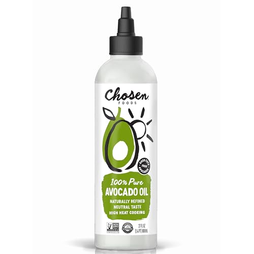 Chosen Foods Avocado Oil, 27 Fl Oz Squeeze - All Purpose Cooking Oil made from 100% Pure Avocados - Non-GMO, Gluten-Free